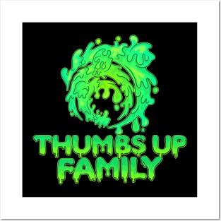 Thumbs Up Family Green Slime Posters and Art